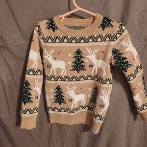 Kids Tan Reindeer Sweater